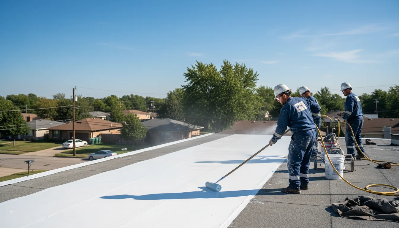 Commercial roof coating in Waynesville, IL near me